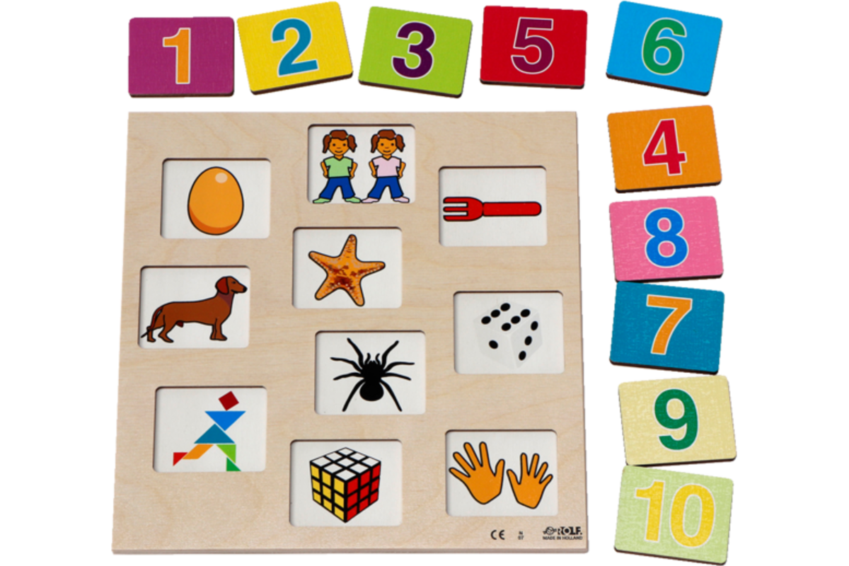 Rolf Puzzels - Reliëf puzzel ontdek het getal, 10 stukjes