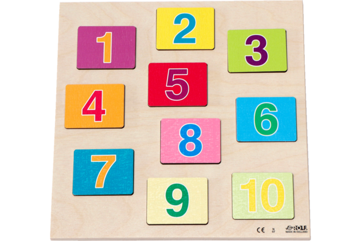Rolf Puzzels - Reliëf puzzel ontdek het getal, 10 stukjes