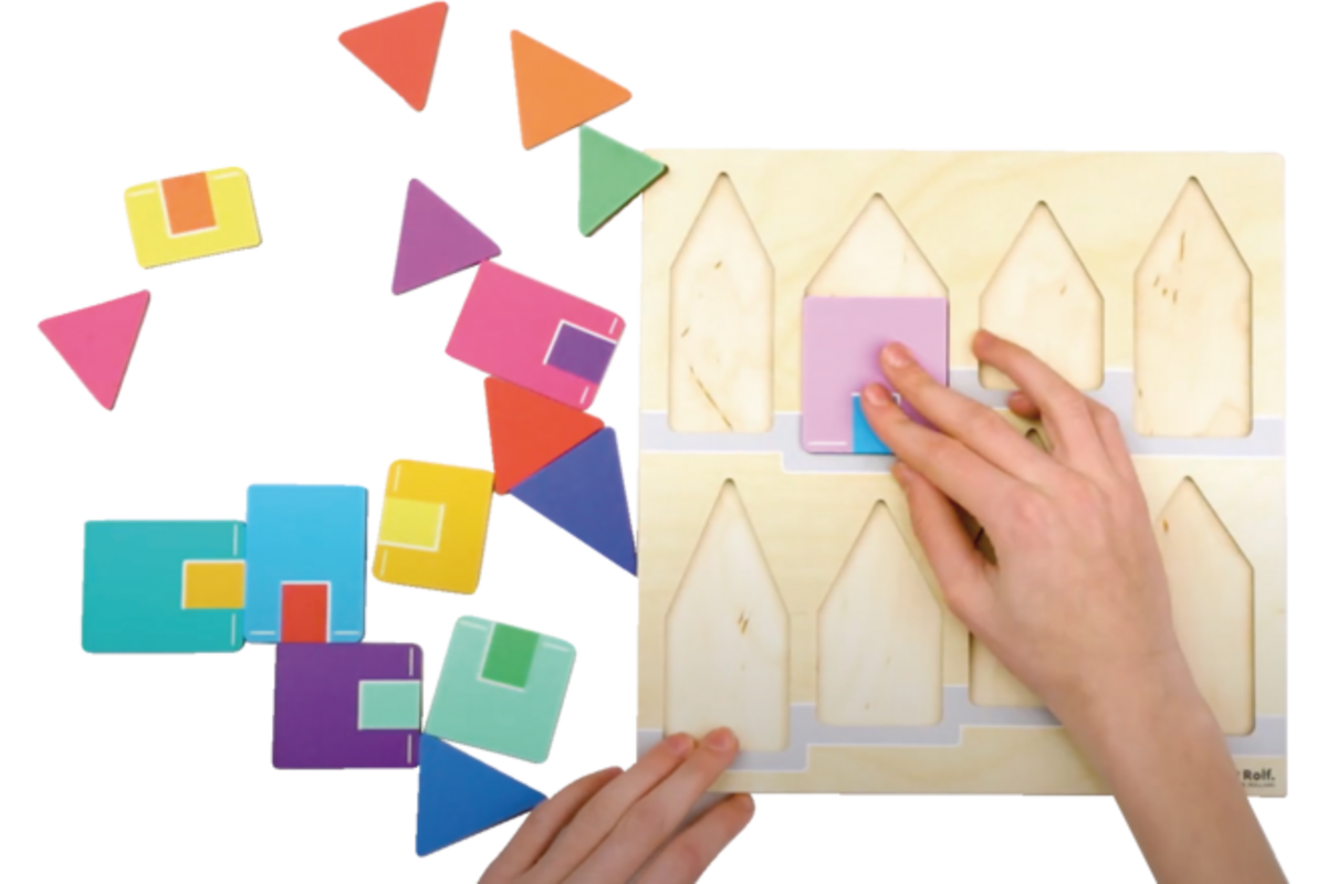 Rolf Puzzels - Reliëfpuzzelserie: ontdek de kleur en grootte, 2 stuk