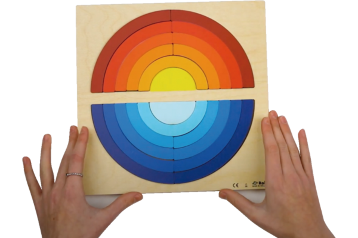 Rolf Puzzels - Reliëfpuzzelserie: ontdek de kleur en grootte, 2 stuk