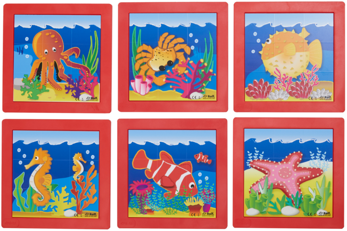 Rolf Puzzels - Puzzelserie zeedieren, kunststof