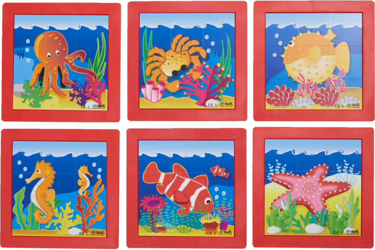 Rolf Puzzels - Puzzelserie zeedieren, kunststof