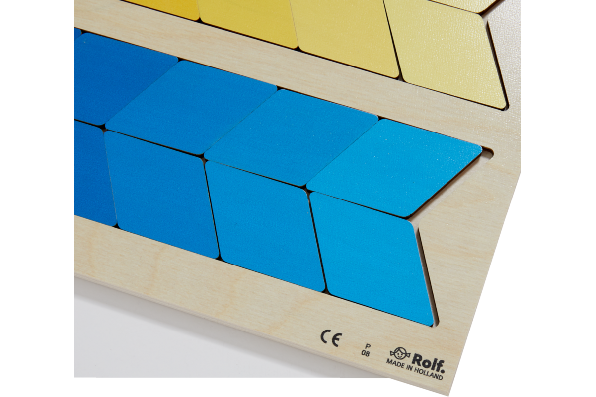 Rolf Puzzels - Puzzel kleurnuance rood, geel, blauw, 36 stukjes