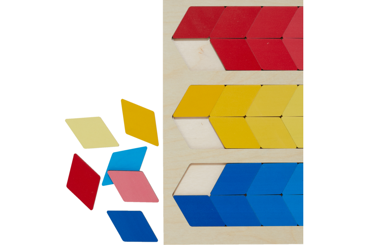 Rolf Puzzels - Puzzel kleurnuance rood, geel, blauw, 36 stukjes