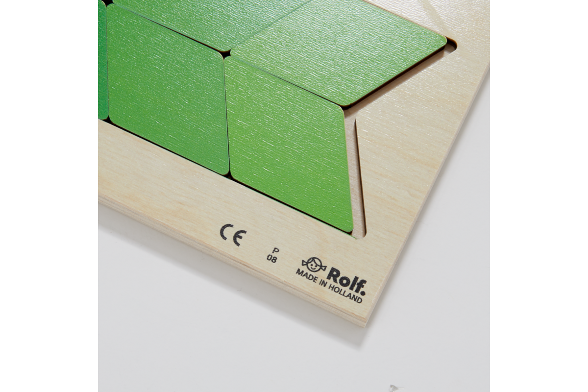 Rolf Puzzels - Puzzel kleurnuance oranje, paars en groen, 36 stukjes