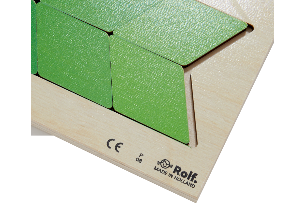 Rolf Puzzels - Puzzel kleurnuance oranje, paars en groen, 36 stukjes