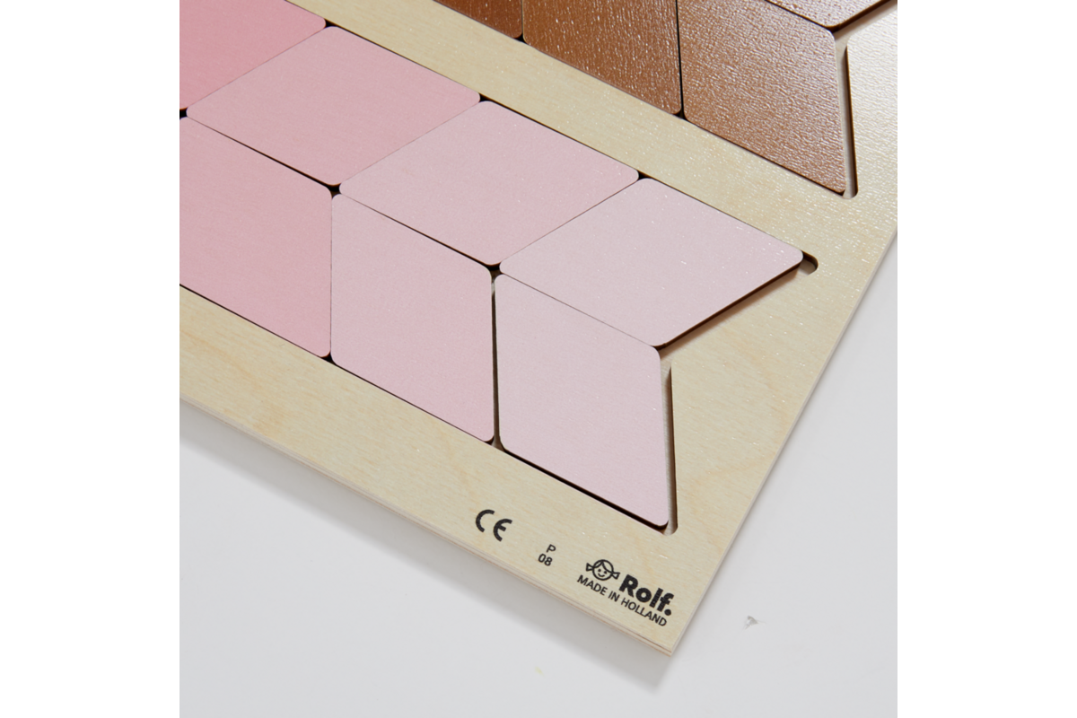 Rolf Puzzels - Puzzel kleurnuance grijs, bruin, roze, 36 stukjes