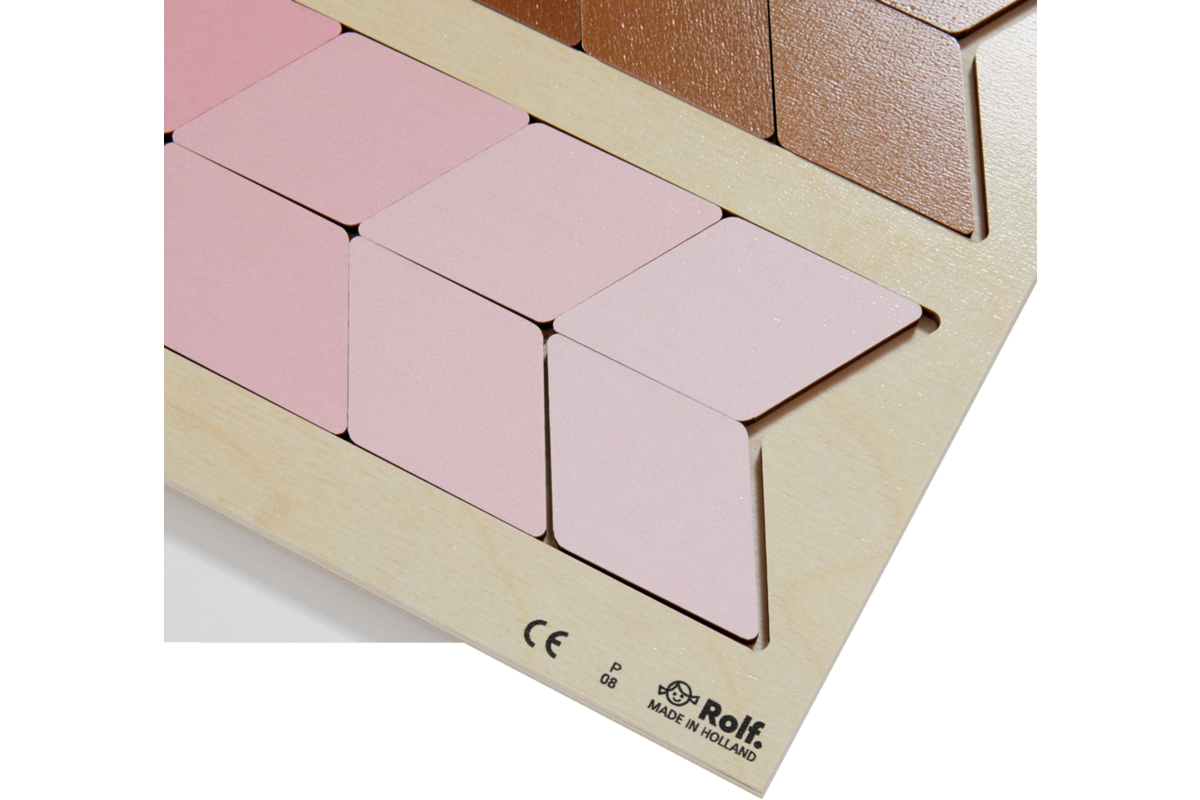 Rolf Puzzels - Puzzel kleurnuance grijs, bruin, roze, 36 stukjes