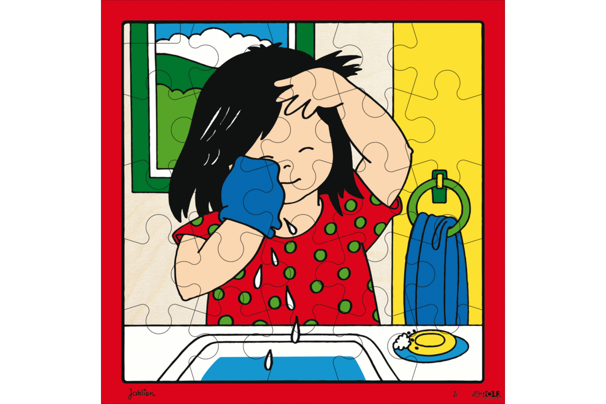 Rolf Puzzels - Puzzel gezicht wassen, 25 stukjes