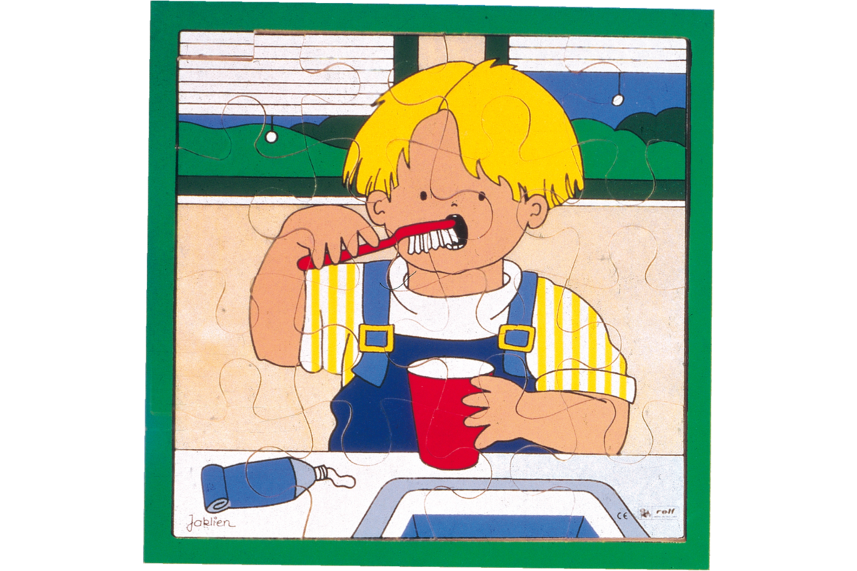 Rolf Puzzels - Puzzel tanden poetsen, 16 stukjes