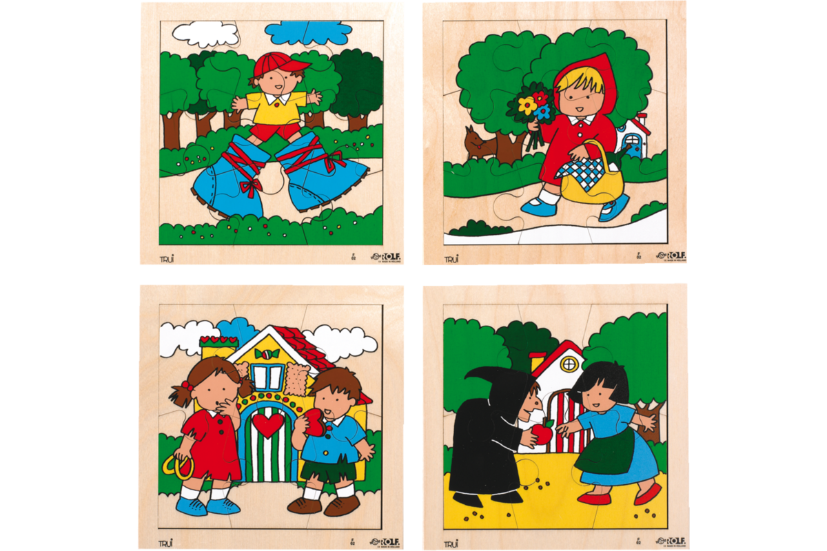 Rolf Puzzels - Puzzelserie sprookjes, 2x6 & 2x9 stukjes