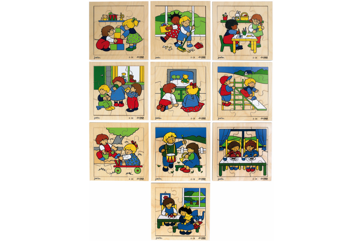 Rolf Puzzels - Puzzelserie samenspel, 5x9 en 5x12 stukjes