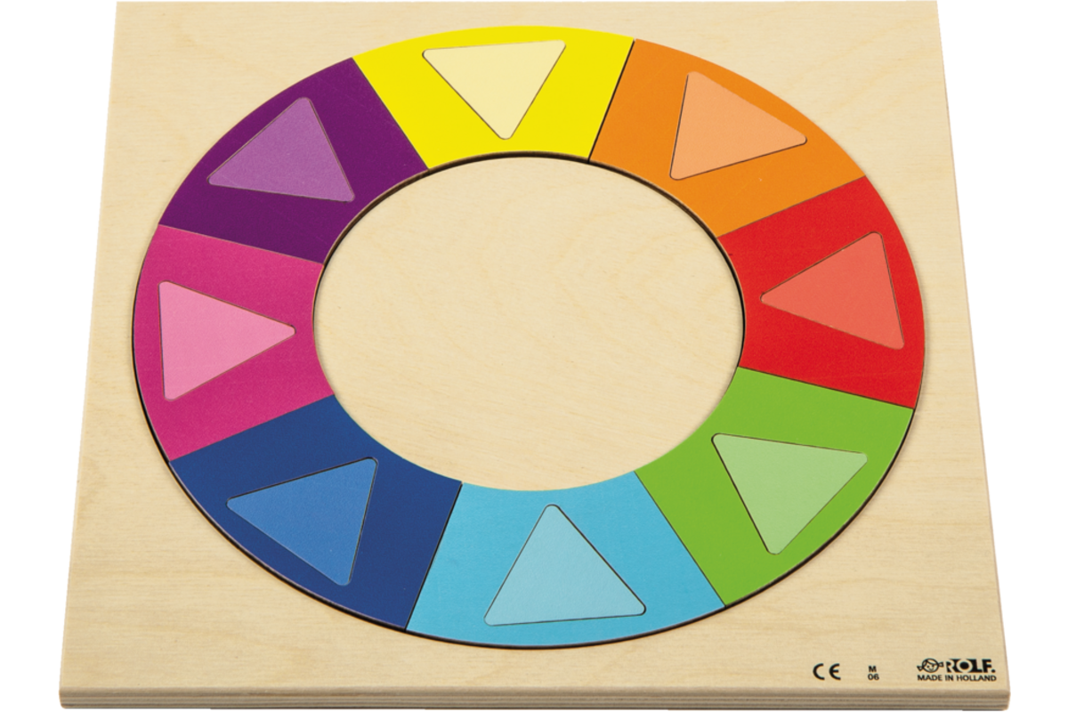Rolf Puzzels - Reliëfpuzzel ontdek de kleur en vorm - regenboogkring - 16 stukjes
