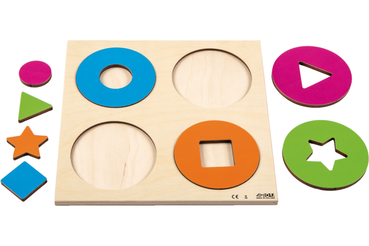 Rolf Puzzels - Reliëfpuzzelserie ontdek de kleur en vorm, 2 stuks