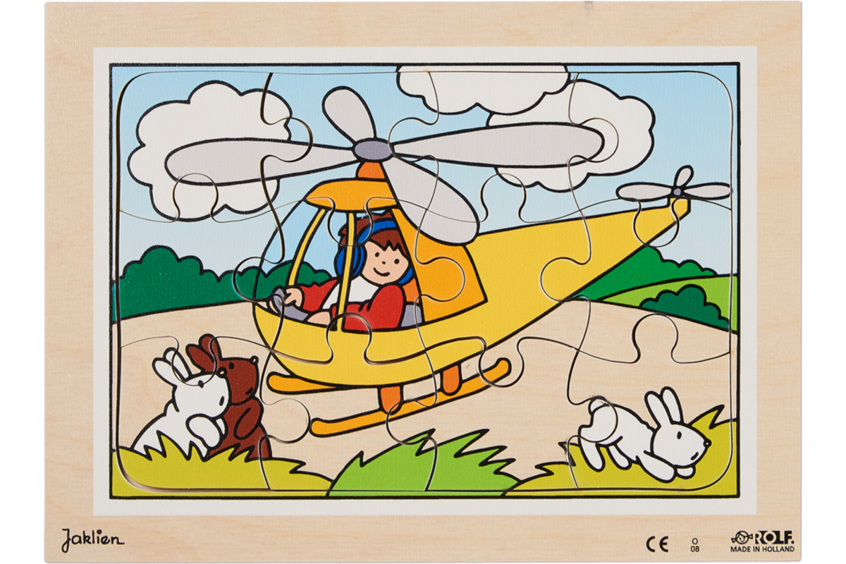 Rolf Puzzels - Puzzelserie transport 1, 12 stukjes per puzzel