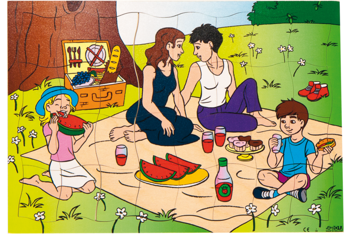 Rolf Puzzels - Puzzel aan het picknicken, 32 stukjes