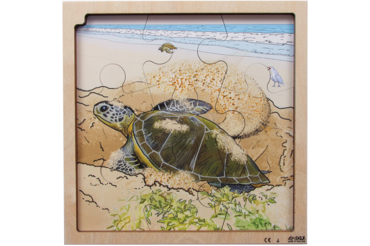 Rolf Connect - Groeipuzzel schildpad 28 x 28 cm 4-lagen 86 stukjes