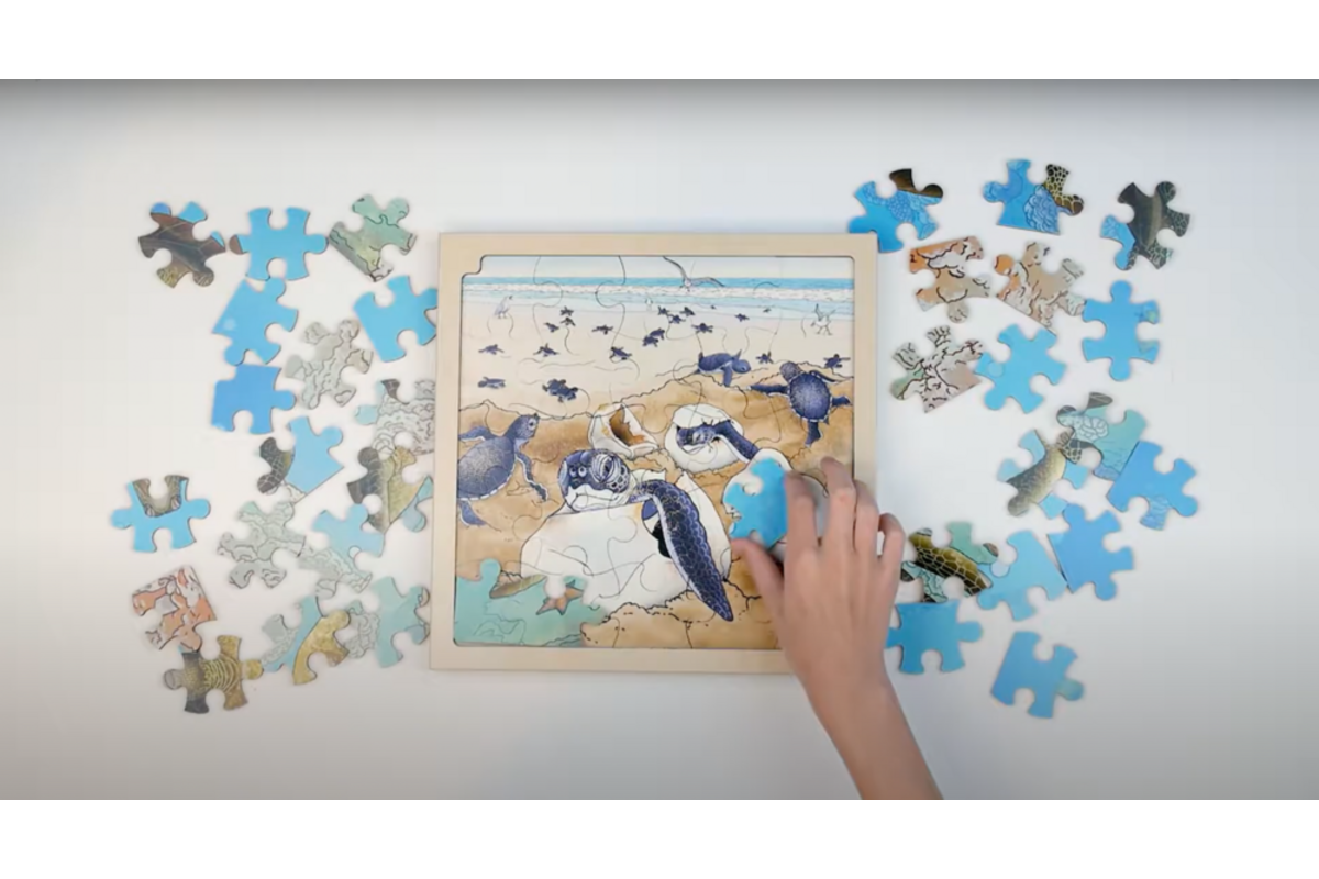 Rolf Connect - Groeipuzzel schildpad 28 x 28 cm 4-lagen 86 stukjes