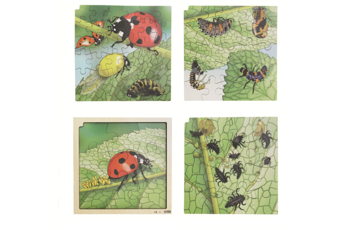 Rolf Connect - Groeipuzzel lieveheersbeestje 28x28 cm 4-lagen 86 stukjes