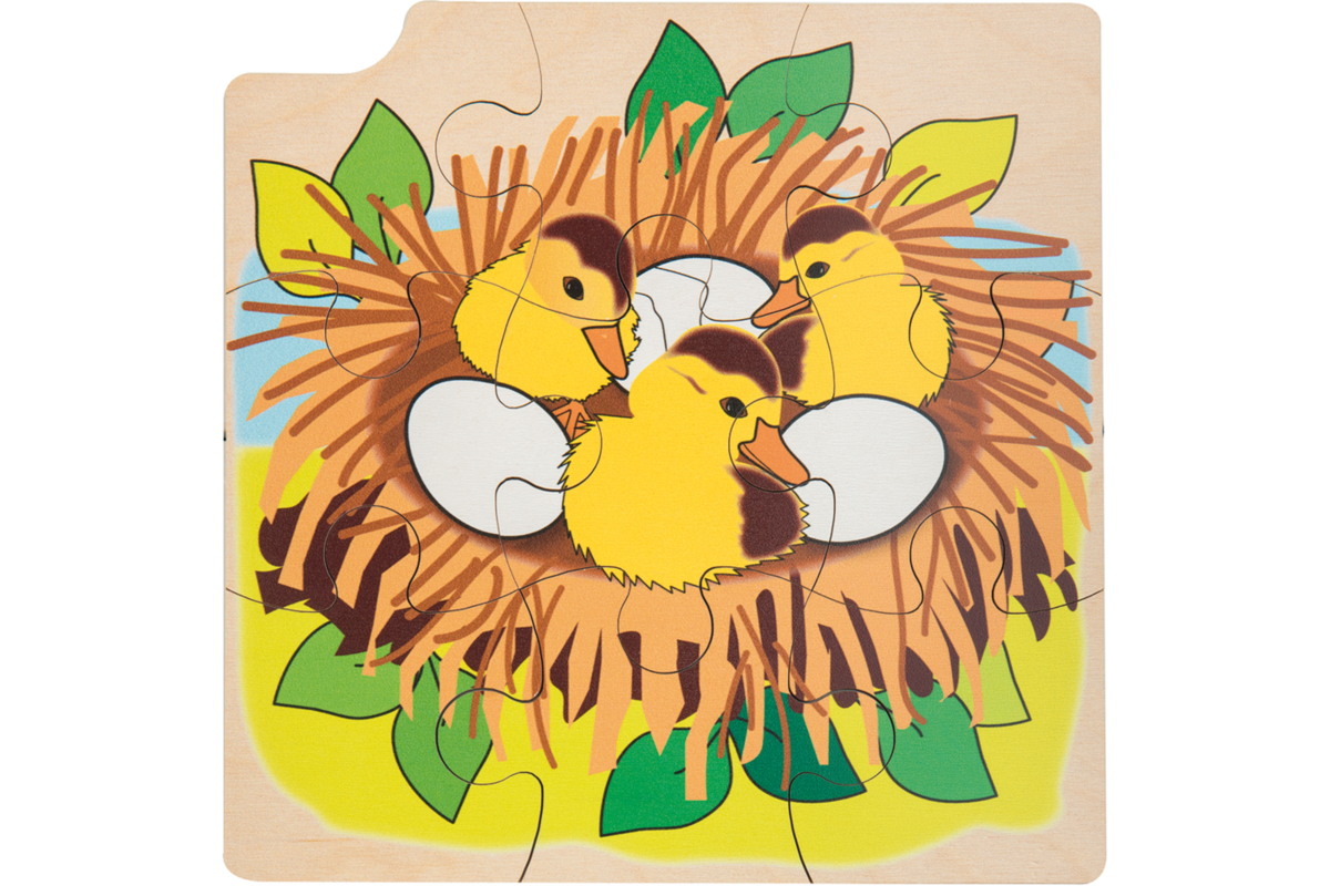 Rolf Puzzels - Groeipuzzel eend, 4 lagen, 36 stukjes