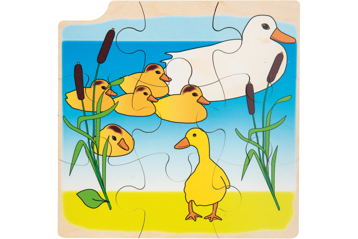 Rolf Puzzels - Groeipuzzel eend, 4 lagen, 36 stukjes