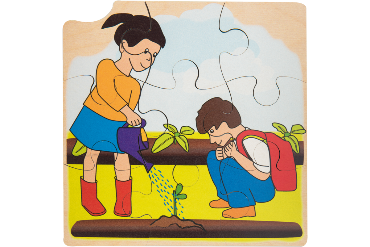 Rolf Puzzels - Groeipuzzel zonnebloem, 4 lagen, 36 stukjes