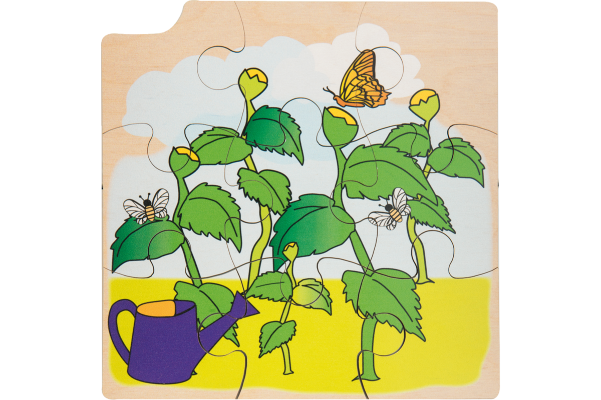Rolf Puzzels - Groeipuzzel zonnebloem, 4 lagen, 36 stukjes