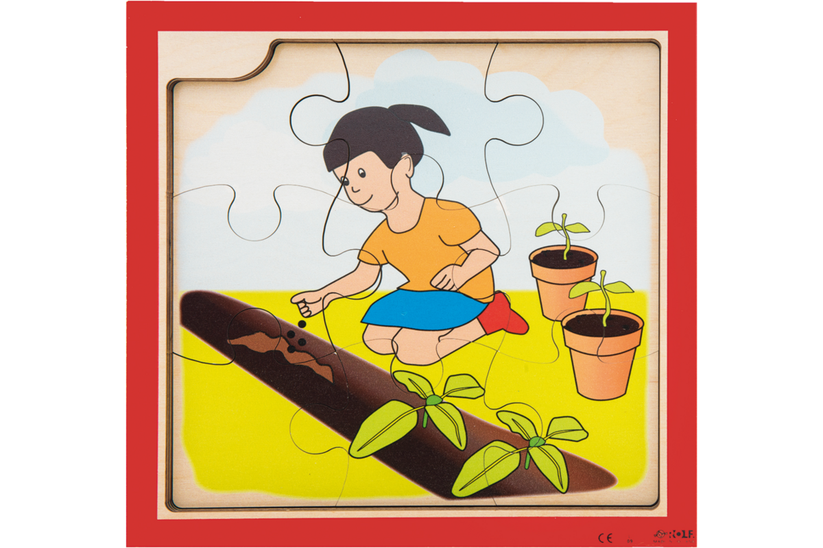 Rolf Puzzels - Groeipuzzel zonnebloem, 4 lagen, 36 stukjes
