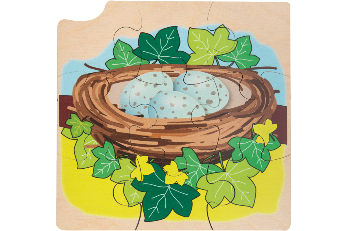Rolf Puzzels - Groeipuzzel merel 4-lagen, 36 stukjes