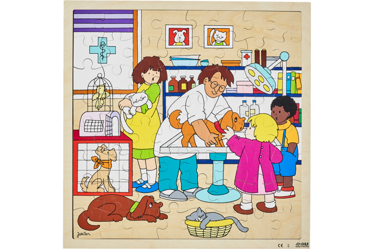 Rolf Puzzels - Puzzel dierenarts, 64 stukjes