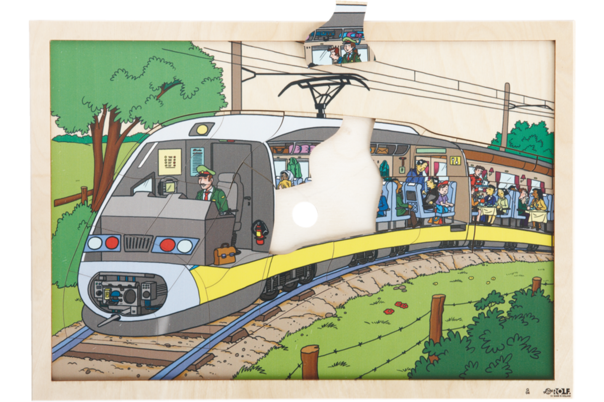 Rolf Puzzels - Inkijkpuzzel trein, 60 stukjes