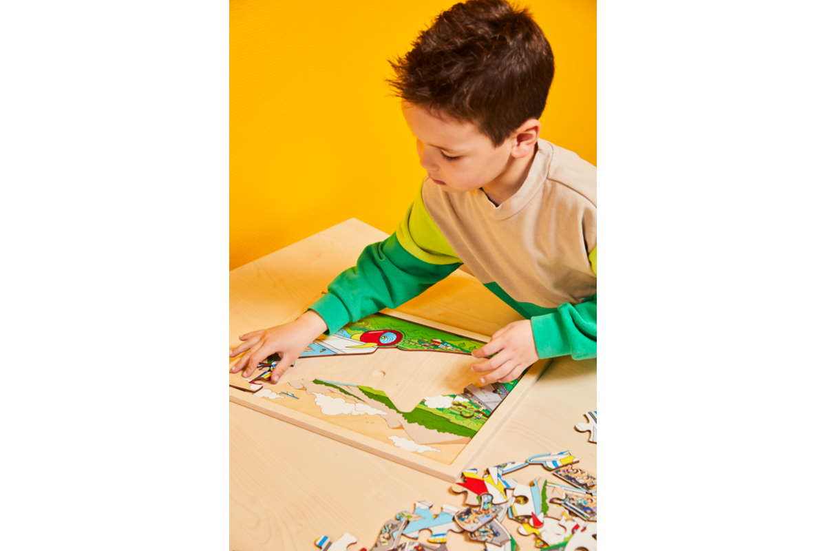 Rolf Puzzels - Inkijkpuzzel vliegtuig, 60 stukjes