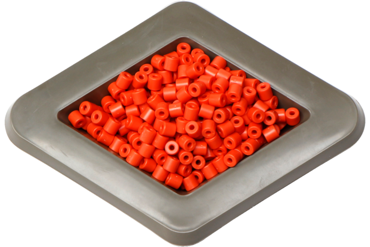 Rolf More - Cilinderkralen oranje, kunststof, 500 stuks, 8 mm