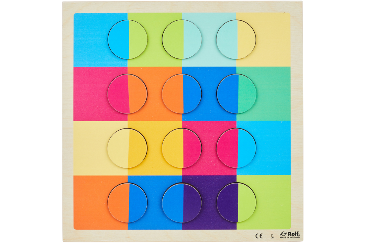 Rolf Puzzels - Reliëfpuzzel kleurenduo’s, 12 stukjes