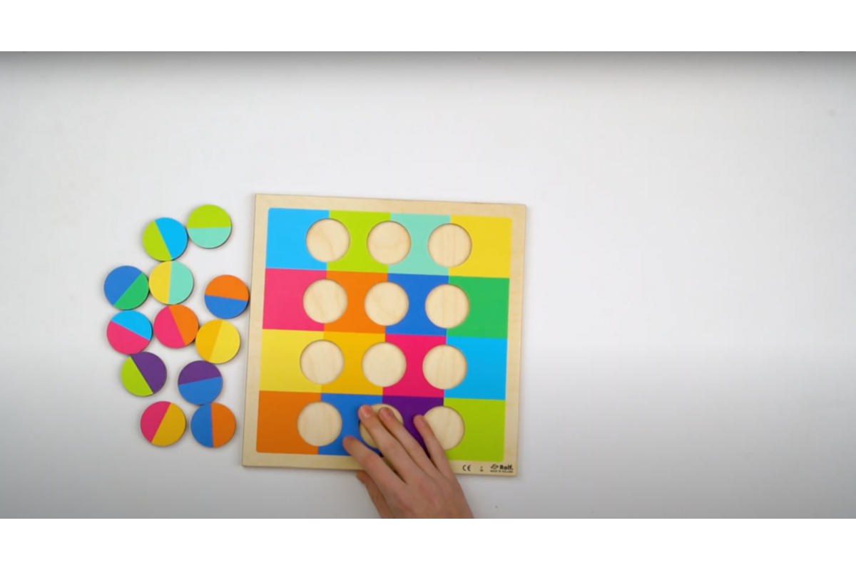 Rolf Puzzels - Reliëfpuzzel kleurenduo’s, 12 stukjes