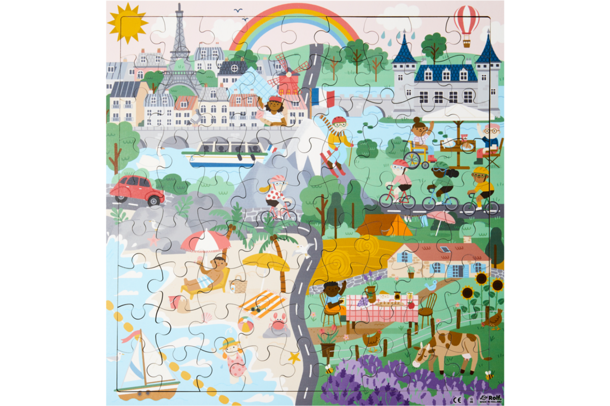 Rolf Puzzels - Puzzelserie landen, 4 stuks