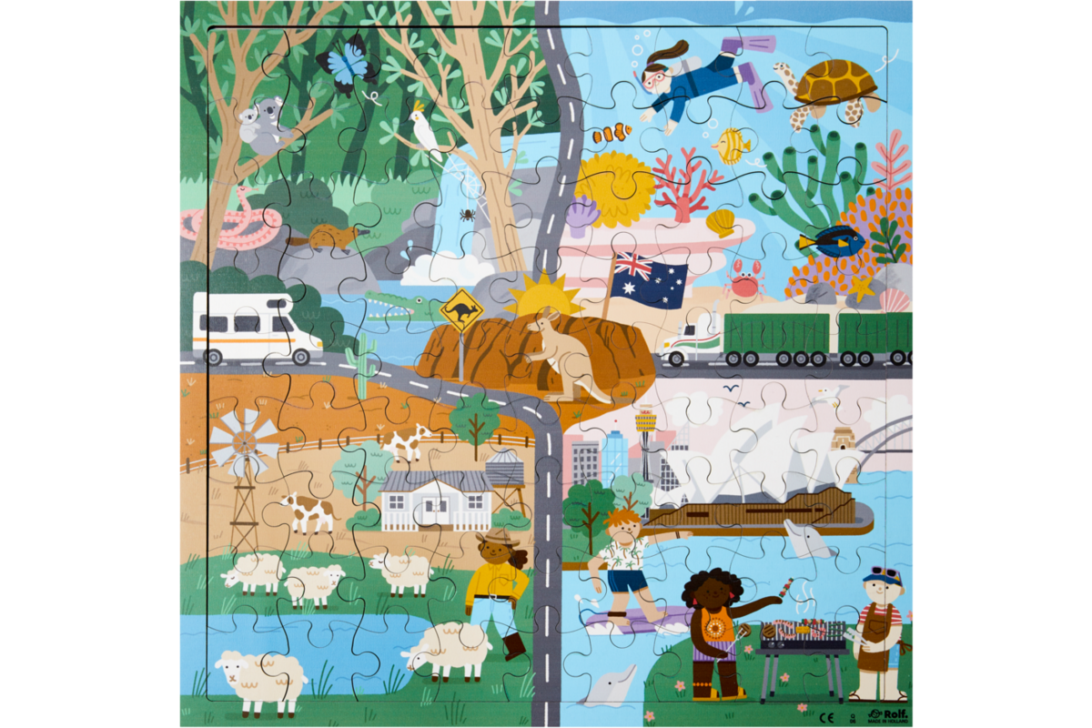 Rolf Puzzels - Puzzelserie landen, 4 stuks