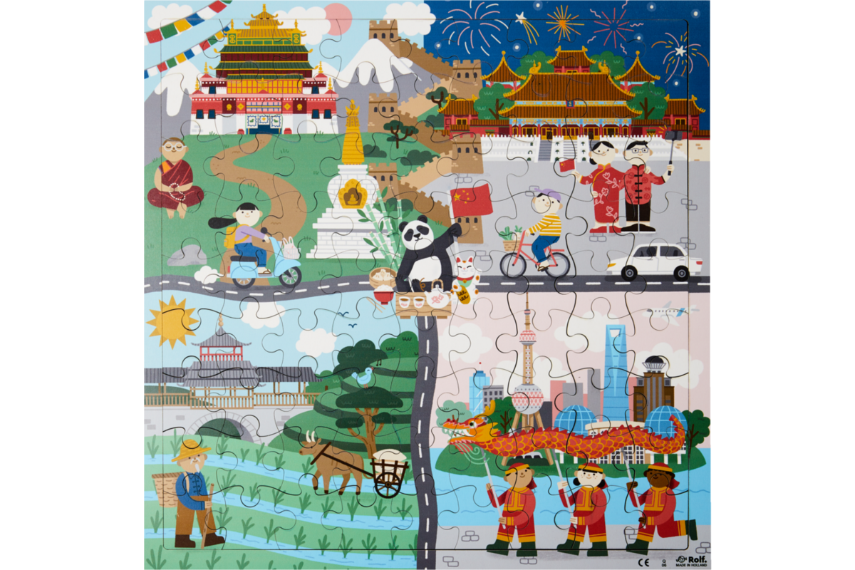 Rolf Puzzels - Puzzelserie landen, 4 stuks