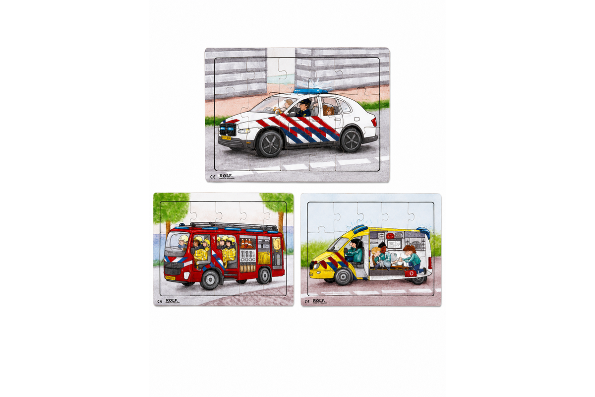 Rolf Puzzels – Puzzelserie Hulpdiensten inkijk (3 stuks)