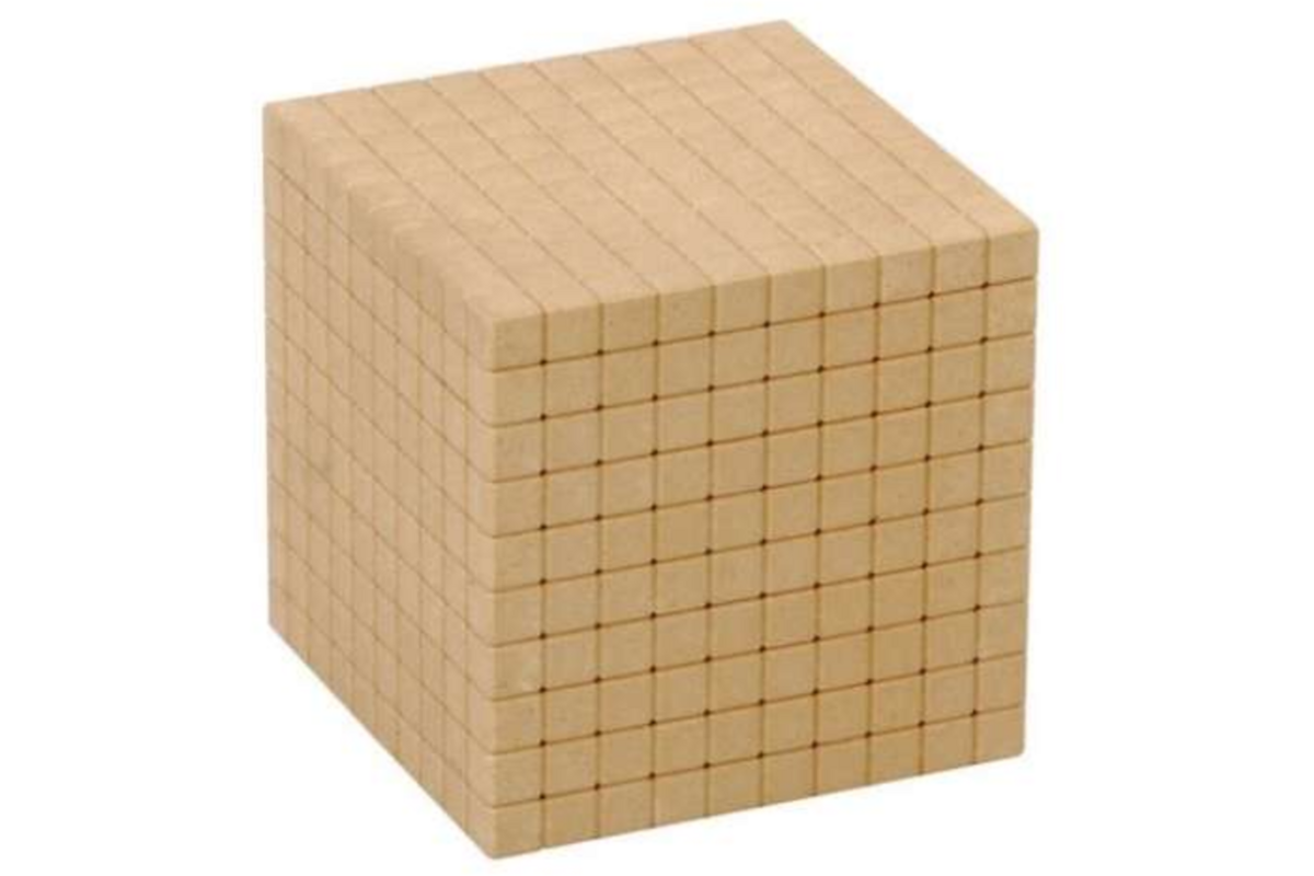 Rolf More - MAB materiaal - blok 1 dm3 blank niet magnetisch