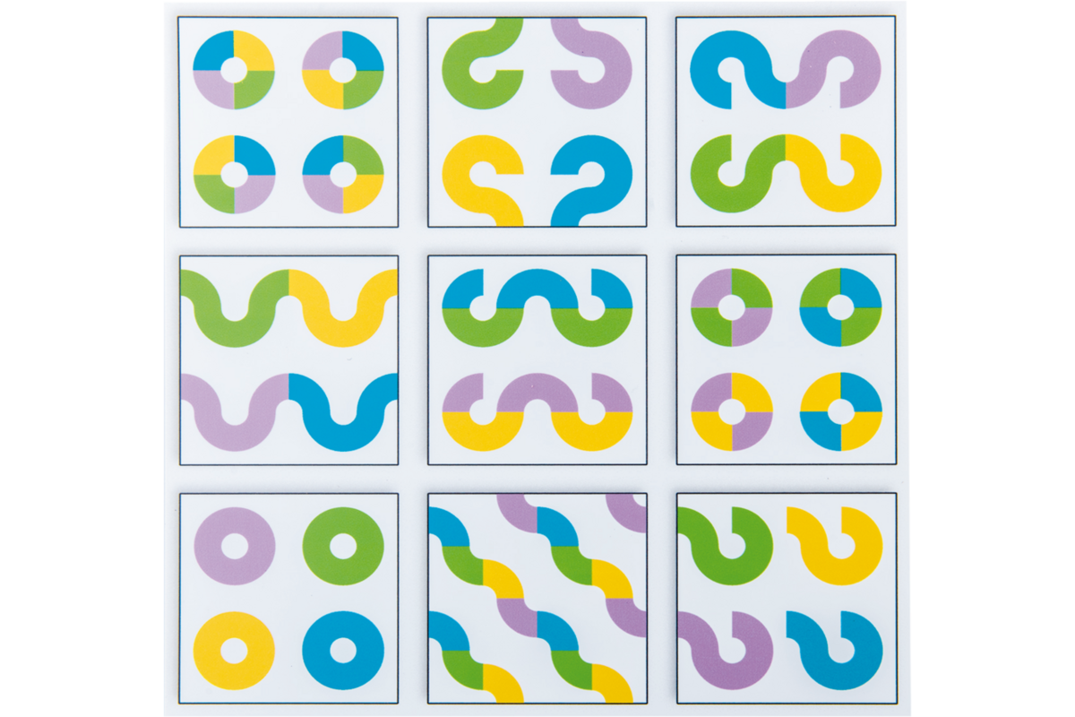 Rolf More - Geometrische vormenlotto kwart hoog