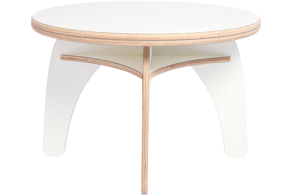 Rolf More - Ronde tafel, wit, hoogte C3 (59 cm)
