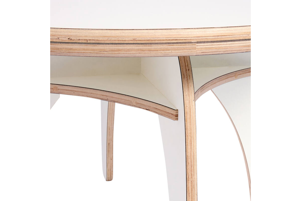 Rolf More - Ronde tafel, wit, hoogte C3 (59 cm)