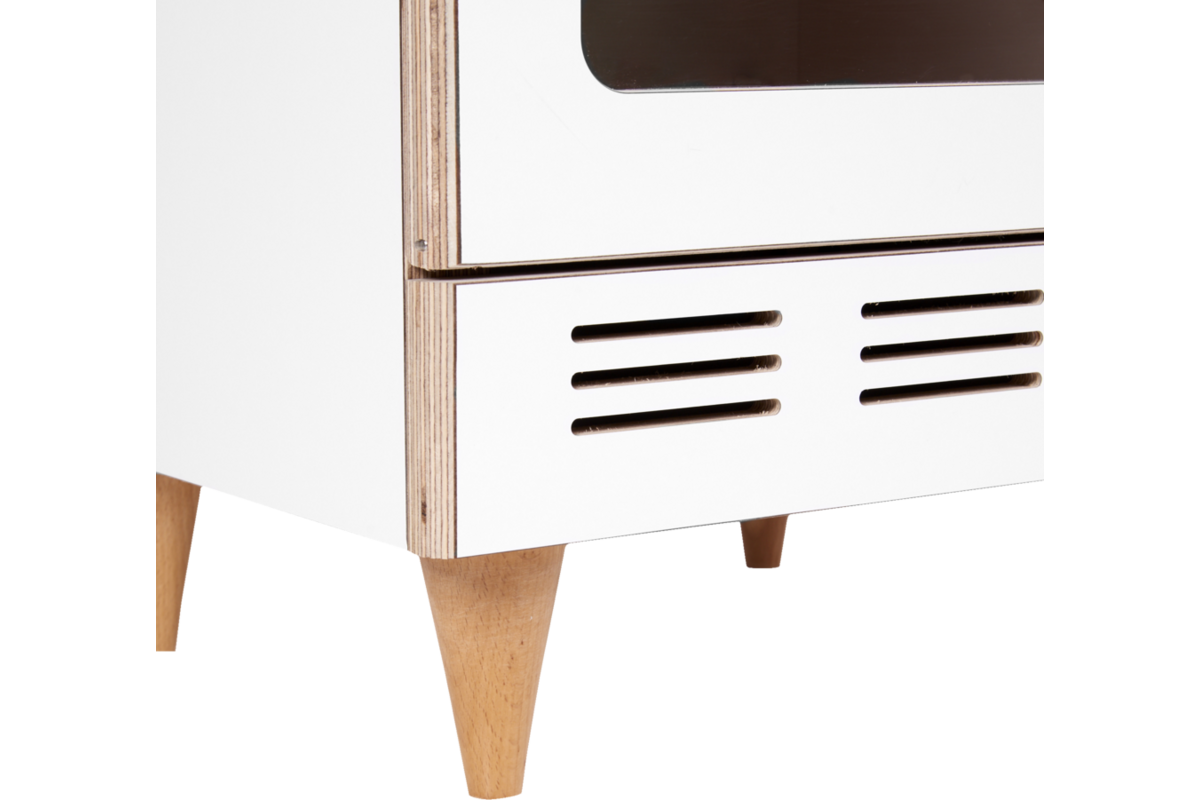 Rolf More - Oven wit met blank gelakte accenten