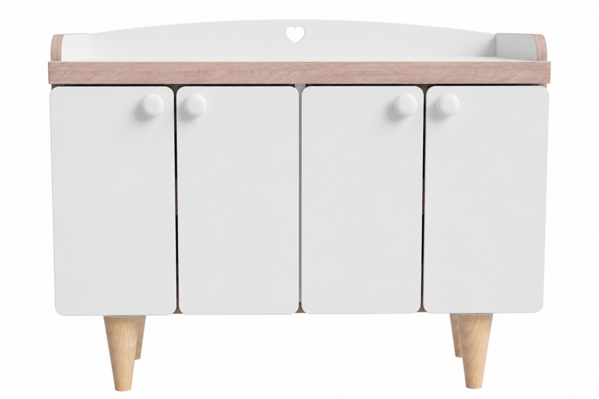 Commode voor poppenhoek, wit