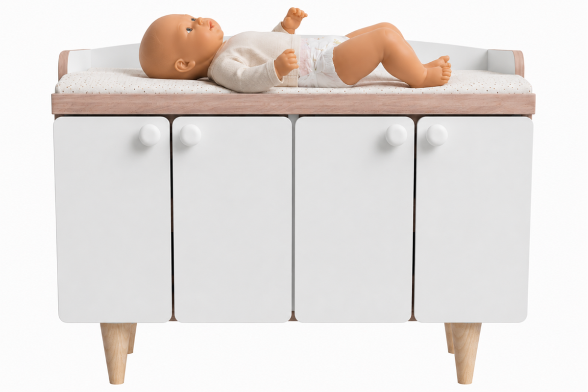 Commode voor poppenhoek, wit