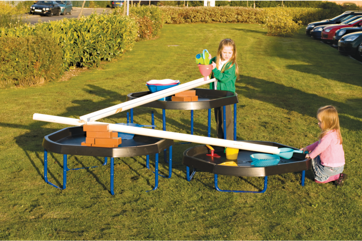 Tuff tray | verstelbaar onderstel blauw