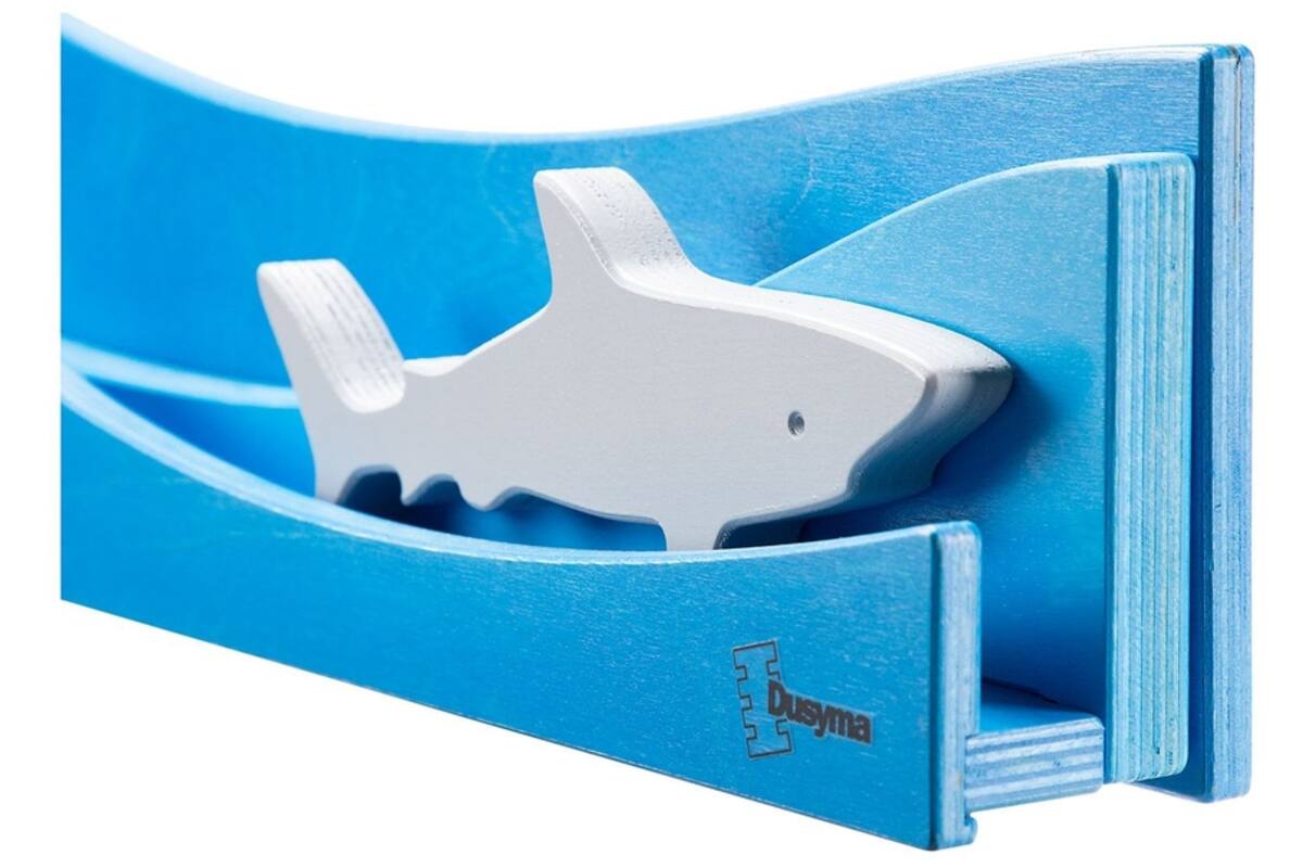 Speellijst water voor aan de muur voor speeldieren, blauw