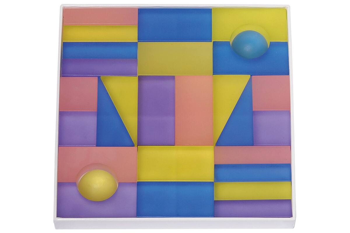 Transparante plankjes, pastel, in doos