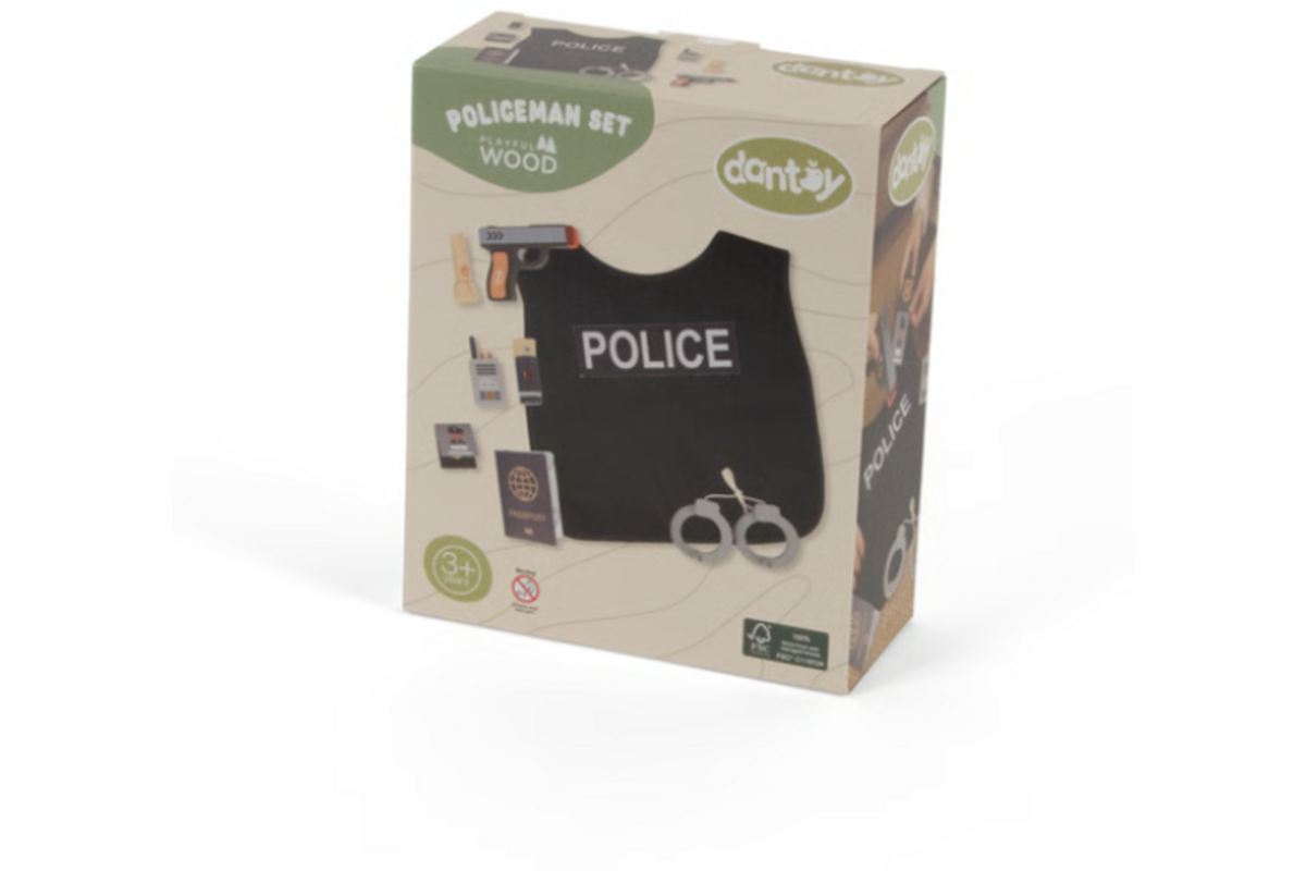 Politieset, hout, 8 delig